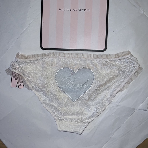 (M) BRIDE HEART Victoria’s Secret Ruffle Cheekini Panty Dream Angels - Picture 8 of 12